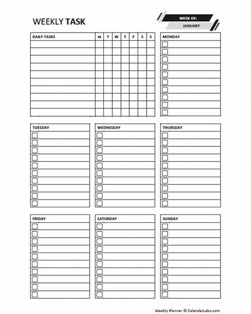 Printable Task Planner