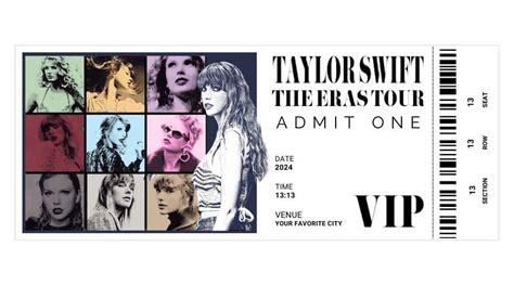 Printable Taylor Swift Concert Ticket