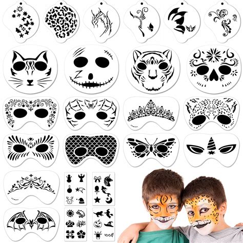 Printable Template Face Paint Stencils