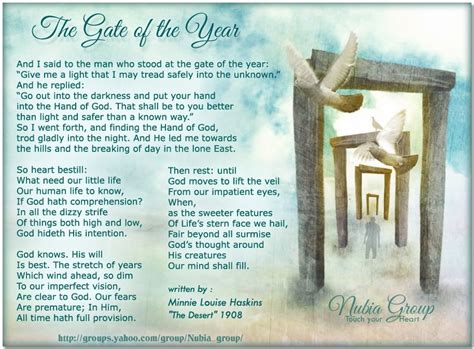 Printable The Gate Of The Year Full Poem