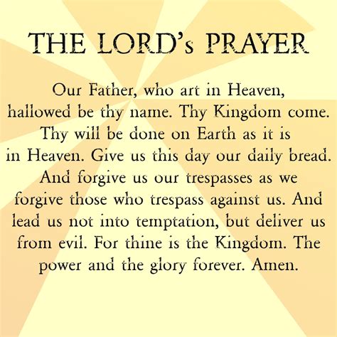 Printable The Lord's Prayer