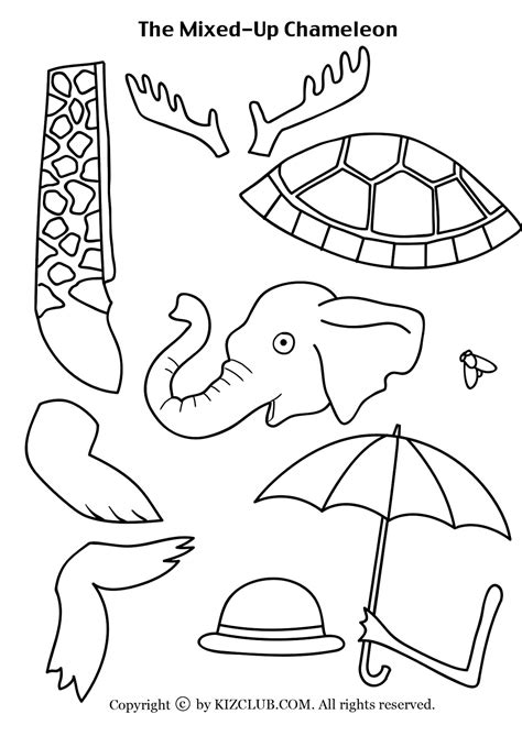 Printable The Mixed Up Chameleon Activities