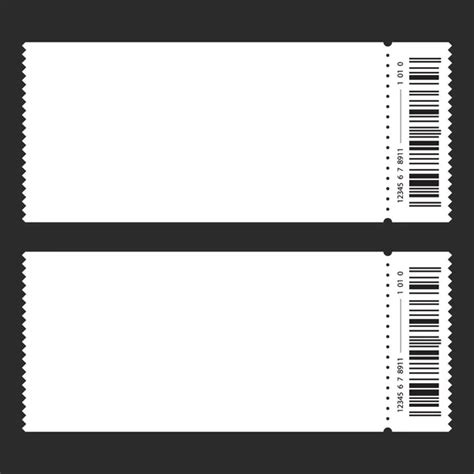 Printable Ticket With Barcode Template Free