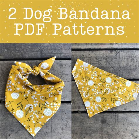 Printable Tie On Dog Bandana Template