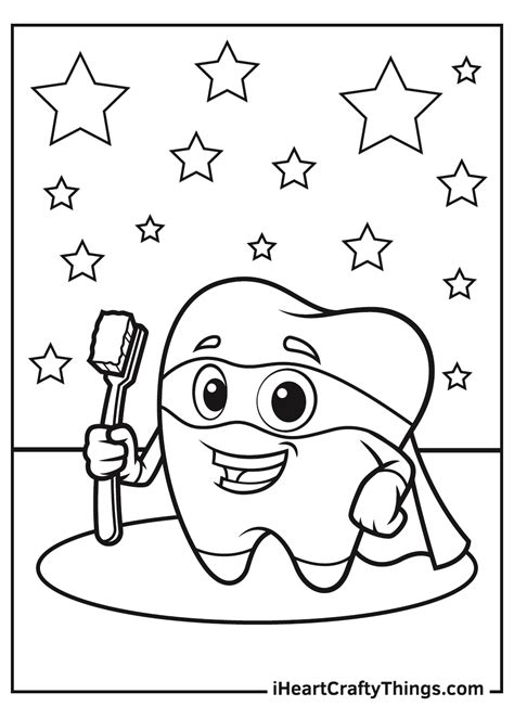 Printable Tooth Coloring Page