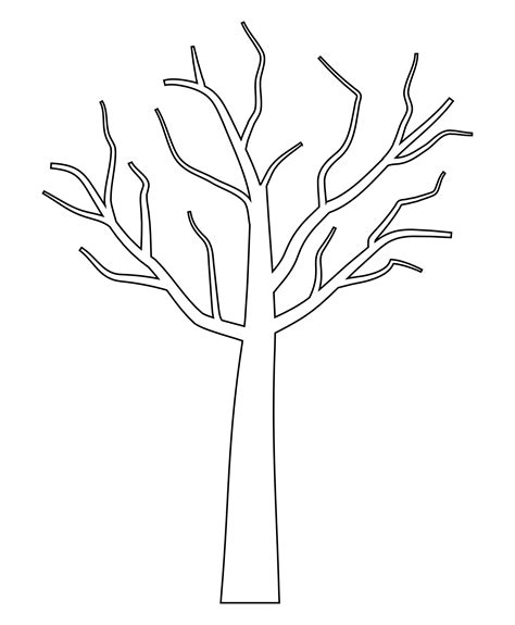 Printable Tree Trunk And Branches