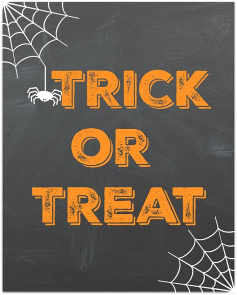 Printable Trick Or Treat