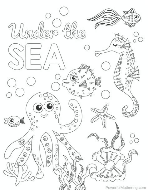 Printable Under The Sea