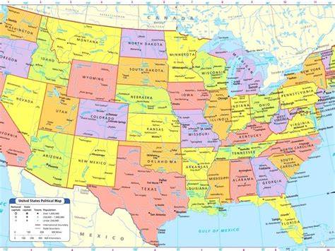 Printable Us Map With Cities And States
