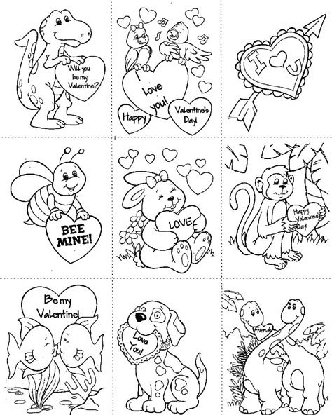 Printable Valentines Coloring Cards