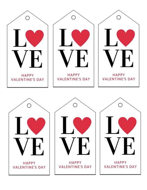 Printable Valentines Day Tags