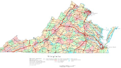 Printable Virginia Map