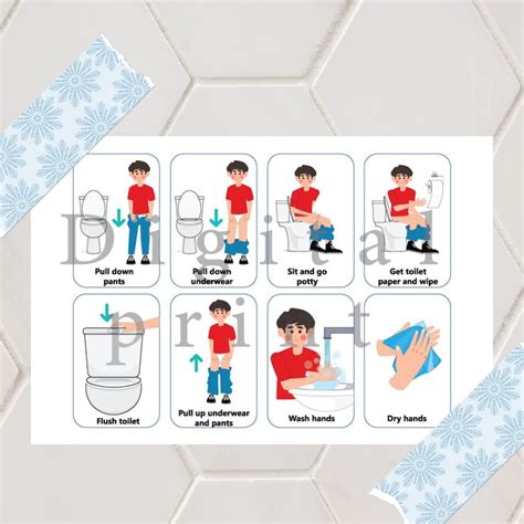 Printable Visual Schedule For Boy Toilet Training