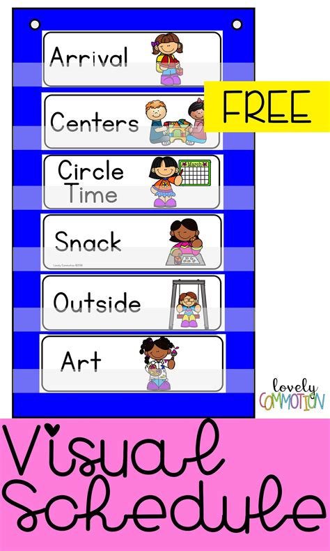 Printable Visual Schedule For Classroom Preschool Autism