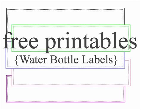 Printable Water Bottle Stickers