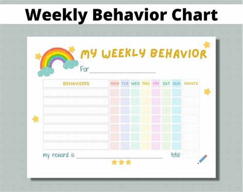 Printable Weekly Behavior Chart