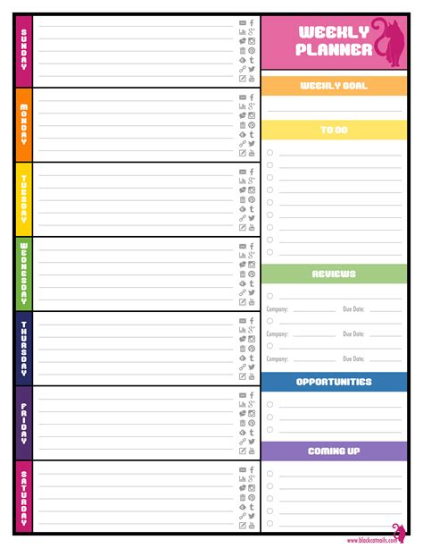 Printable Weekly Student Planner