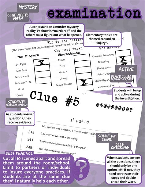 The Best Printable Whodunnit Clue Sheet With Answer Key Ideas