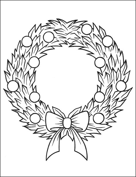 Printable Wreath Coloring Pages