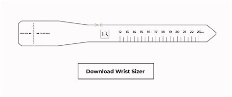 Printable Wrist Sizer