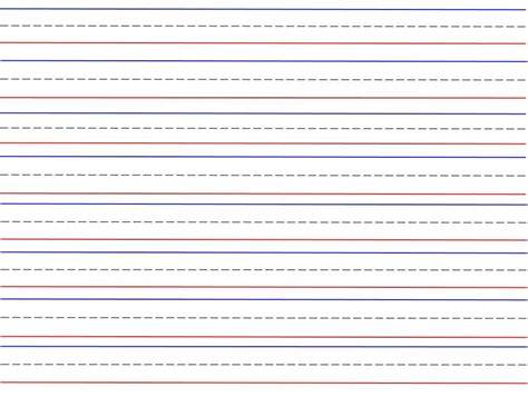 Printable Writing Paper Blue Red Blue Lines