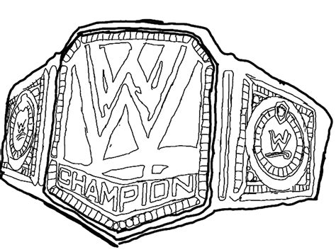 Printable Wwe Championship Belt Coloring Pages