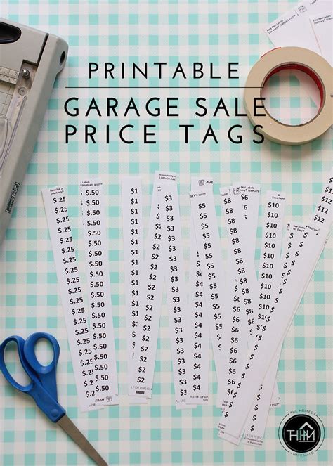 Printable Yard Sale Tags