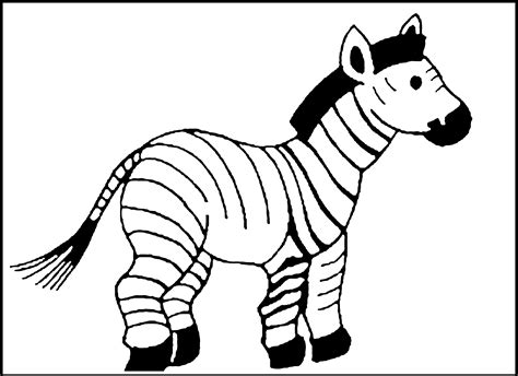 Printable Zebra Coloring Pages