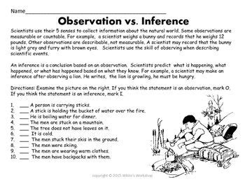 Printables. Observations And Inferences Worksheet. Gotaplet Thousands