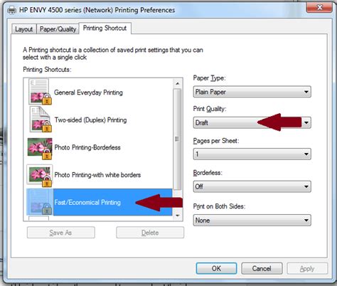 Printer Settings: Ink and Quality Control