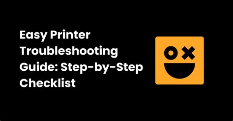 Printer Settings Checklist