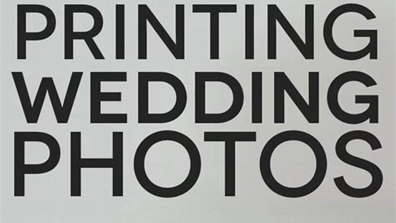 Printing, Weddings