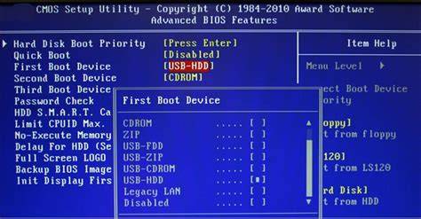 Langkah-langkah mengubah urutan boot
