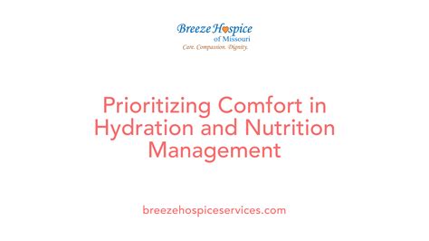 Prioritizing Hydration and Nutrition