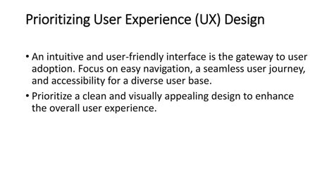 Prioritizing User Experience (UX)