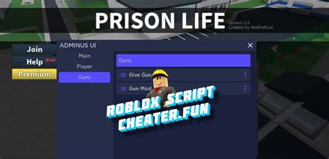 Prison Life Script-Hack Roblox 2022 - Gun Mod, Gun Giver