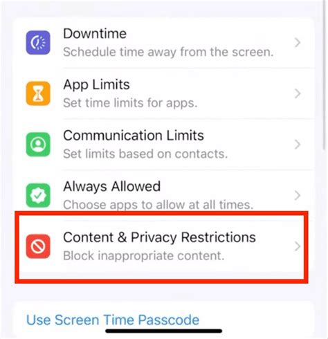 Privacy Restrictions