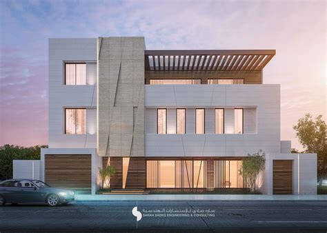 375 m private villa Kuwait by sarah sadeq architects Facade house