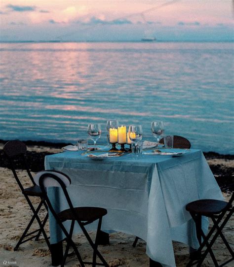 Private Beach Dinner Setting