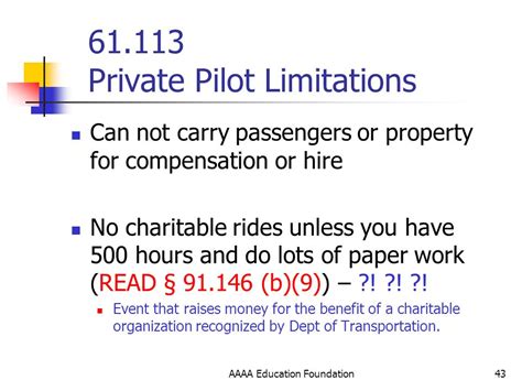 Private Transportation Limitations