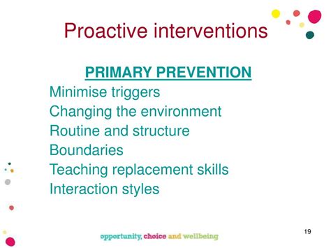 Proactive Interventions and Disease Prevention