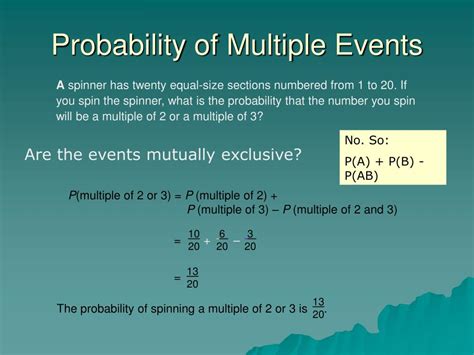 Probability of Multiple Events YouTube