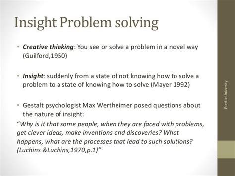Problem-Solving Insight