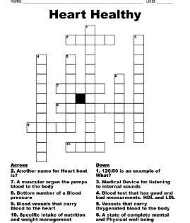 Procedure To Evaluate Heart Health Crossword