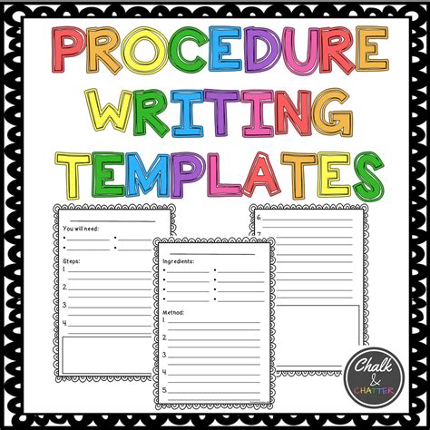 Procedure Writing Templates
