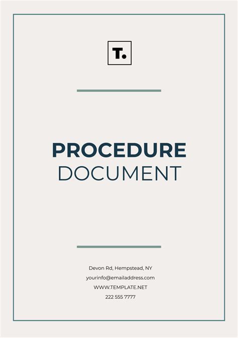 Procedure Document Template