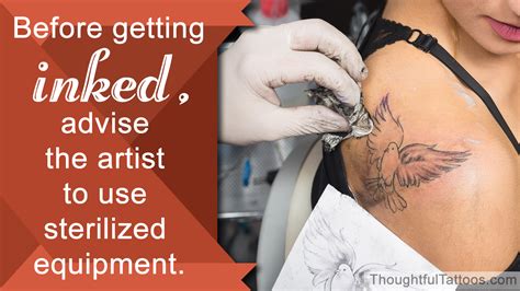 Tattooer Showing Process Of Making A Tattoo. Tattoo Design