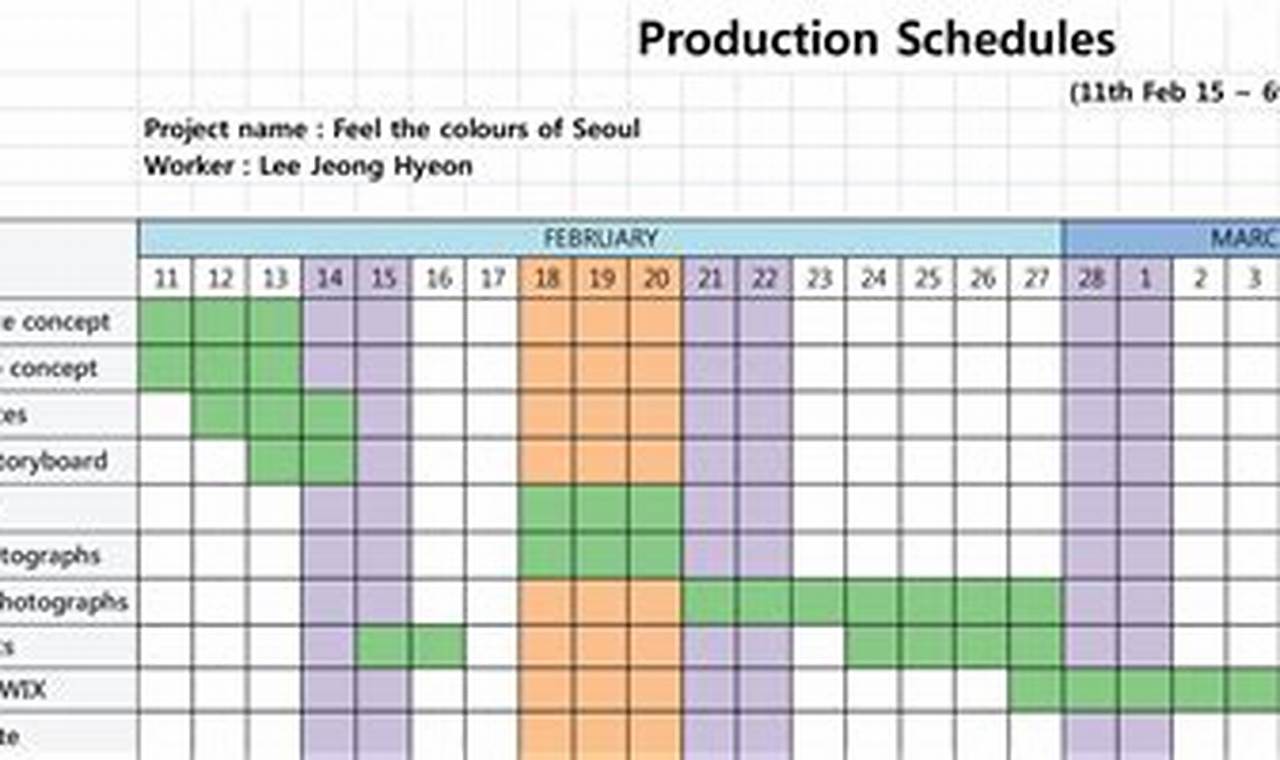 Production Schedule Template in Excel: Free Download