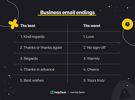 Professional Email Endings: Best Regards And More