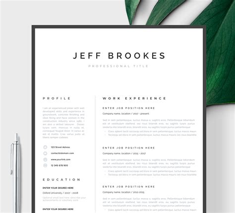 Professional Modern Resume Templates